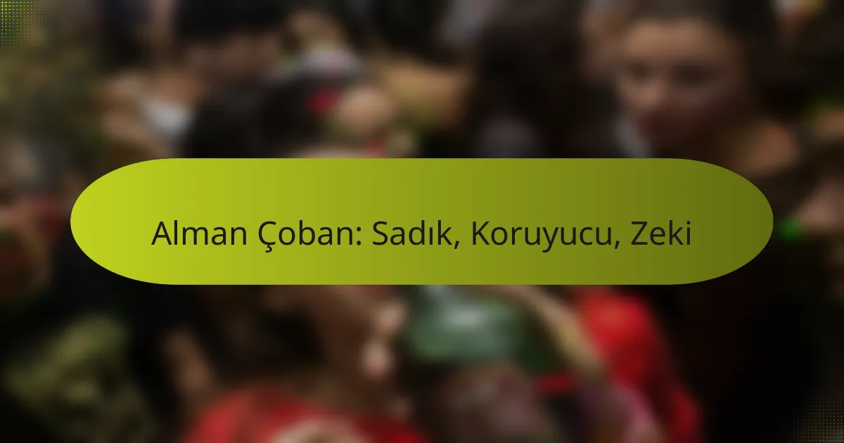 Alman Çoban: Sadık, Koruyucu, Zeki