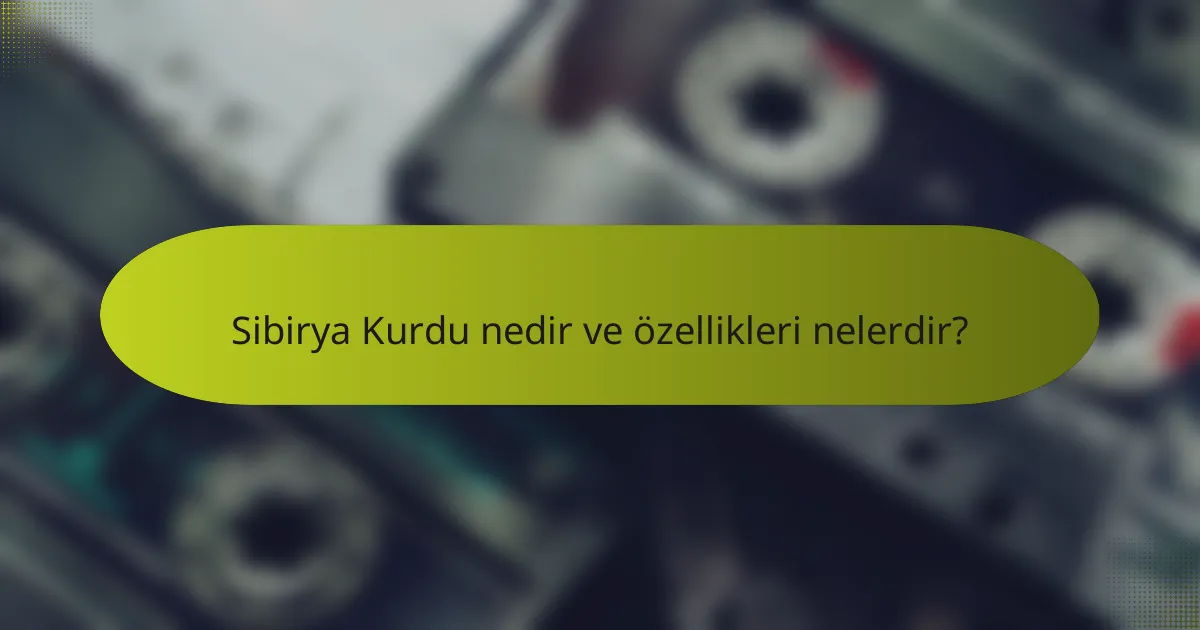 Sibirya Kurdu nedir ve özellikleri nelerdir?